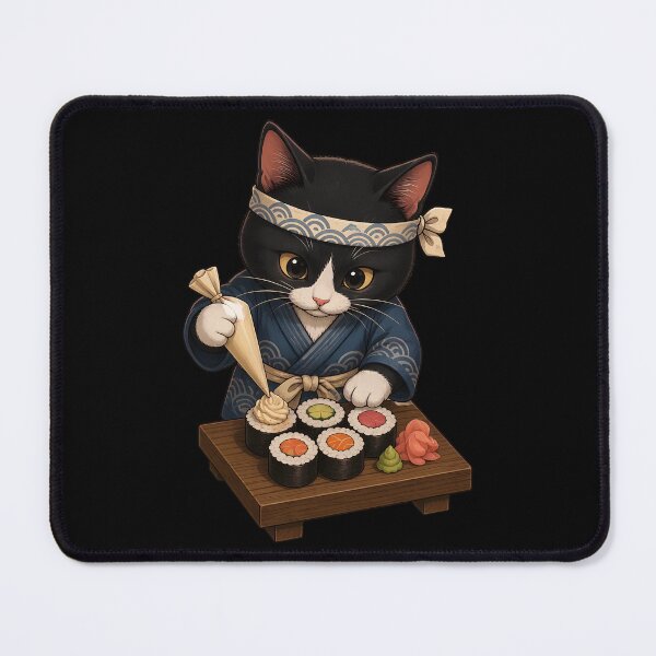 Item preview, Sushi Chef Cat Cute Cat designed and sold by Aniverlia.