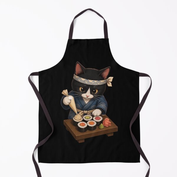 Item preview, Sushi Chef Cat Cute Cat designed and sold by Aniverlia.