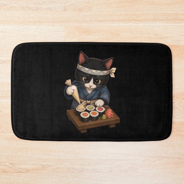 Item preview, Sushi Chef Cat Cute Cat designed and sold by Aniverlia.