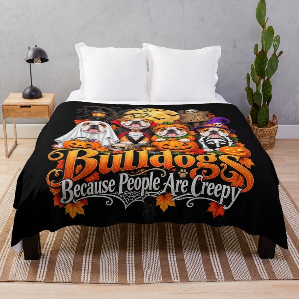 Item preview, Bulldogs Because People are Creepy Halloween Dogs Costume designed and sold by Aladino Tamayo.