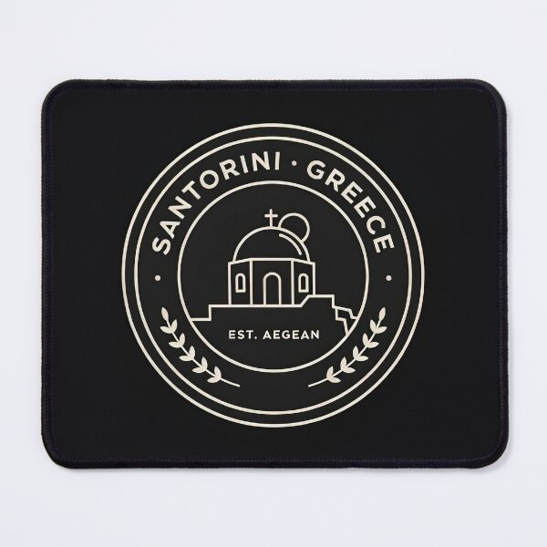 Item preview, Santorini Chapel Crest — Greece Badge Logo designed and sold by Shutter-Dragon.