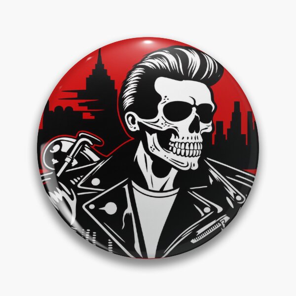 Item preview, Greaser Skeleton (Red)  designed and sold by Crazy Raccoon .