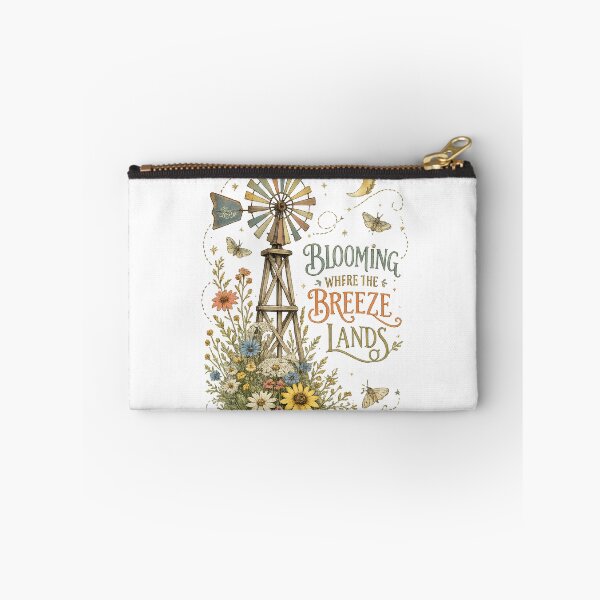 Item preview, Blooming Where the Breeze Lands Rustic Windmill Wildflower Cottagecore designed and sold by inkoutninja.