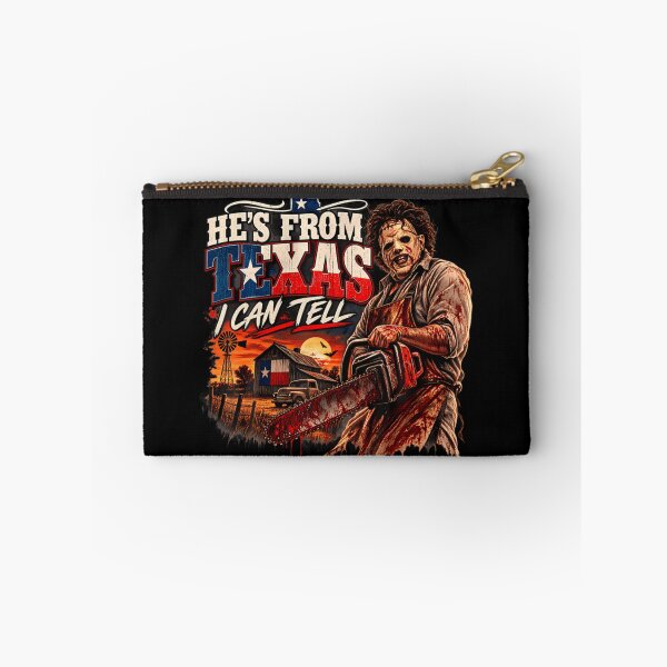 Item preview, novelty spooky halloween chainsaw he's from texas i can tell designed and sold by KellyDrooger0.