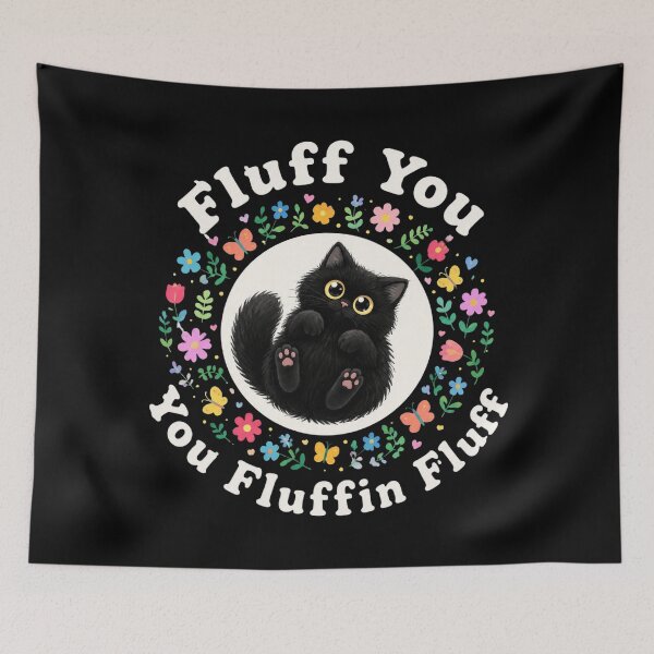 Item preview, Fluff You Black Cat designed and sold by Charles-Garrett.