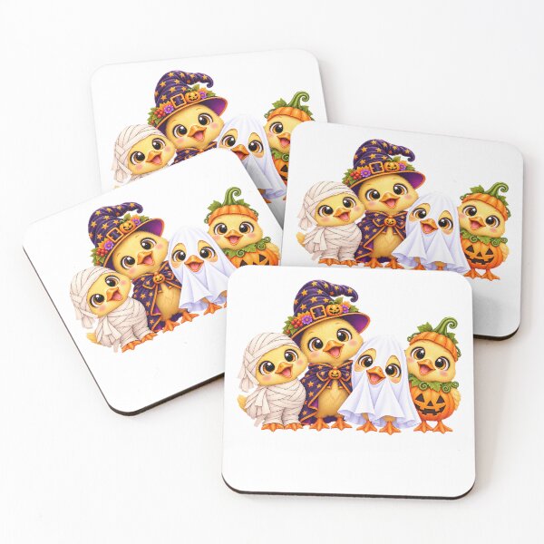 Item preview, chick Pumpkin Halloween Ghost chicks designed and sold by QuiteOrbit.