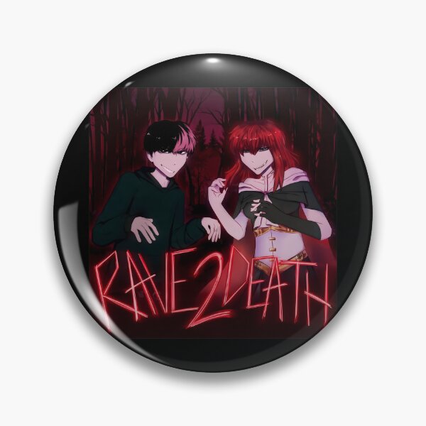 Item preview, RAVEs 2 DEATH Dark Anime Couple Forest Print designed and sold by SketchyCrew.