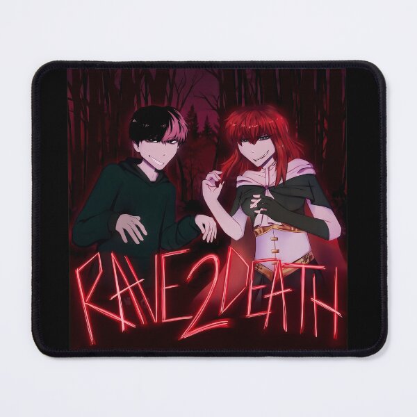 Item preview, RAVEs 2 DEATH Dark Anime Couple Forest Print designed and sold by SketchyCrew.