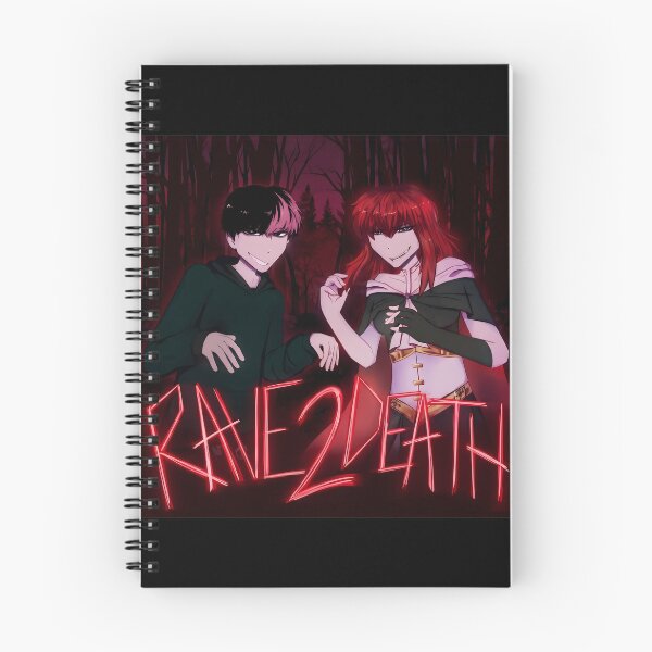 Item preview, RAVEs 2 DEATH Dark Anime Couple Forest Print designed and sold by SketchyCrew.