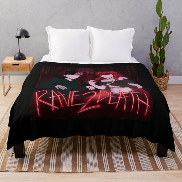 Item preview, RAVEs 2 DEATH Dark Anime Couple Forest Print designed and sold by SketchyCrew.
