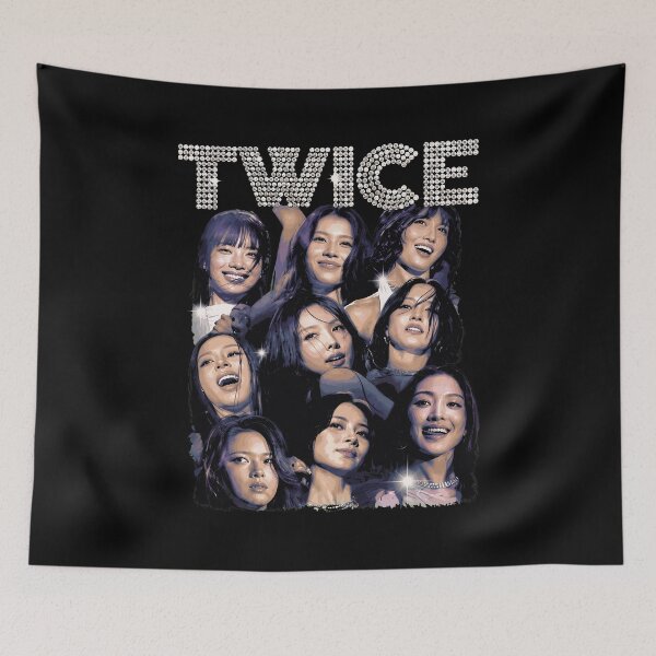 Item preview, TWICE K-Pop Girl Group Glitter Portrait  designed and sold by LisaMcgu770729.