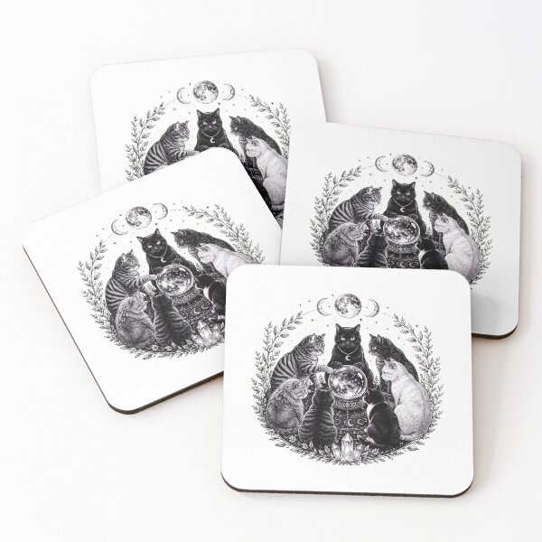 Item preview, Crystal Ball Cats Witchcraft designed and sold by Aniverlia.