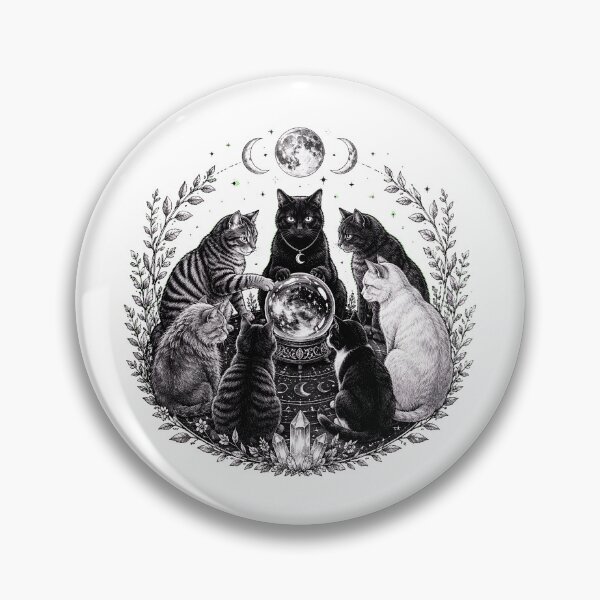 Item preview, Crystal Ball Cats Witchcraft designed and sold by Aniverlia.