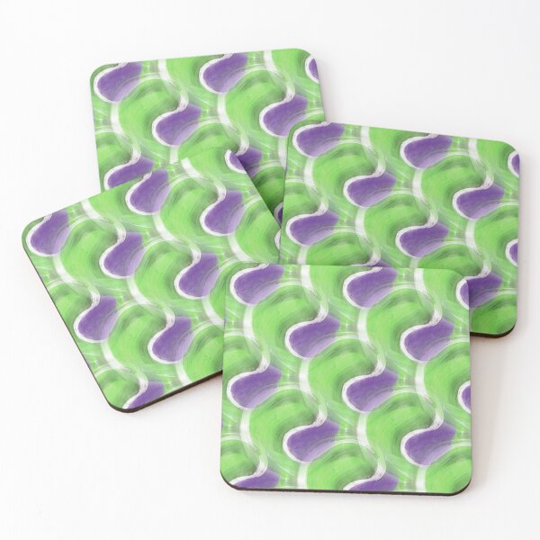 Item preview, Retro Bright Circular Pattern in Purple and Green designed and sold by Artistestella.