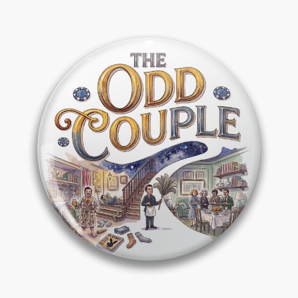 Item preview, The Odd Couple - Whimsical Theater Art designed and sold by Lyric Vault - Rock on.