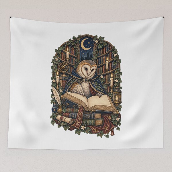 Item preview, Barn Owl Midnight Library Reading designed and sold by SiripornSeaynng.
