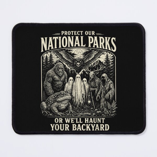 Item preview, Protect Our National Parks Cryptid Sasquatch Halloween Men designed and sold by Aladino Tamayo.