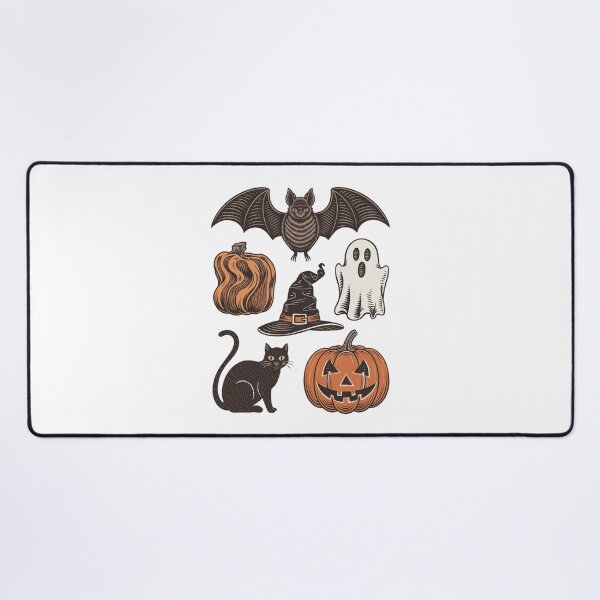 Item preview, Vintage Halloween Sticker Sheet Bat Ghost Pumpkin Witch Cat designed and sold by FestivityFinds.