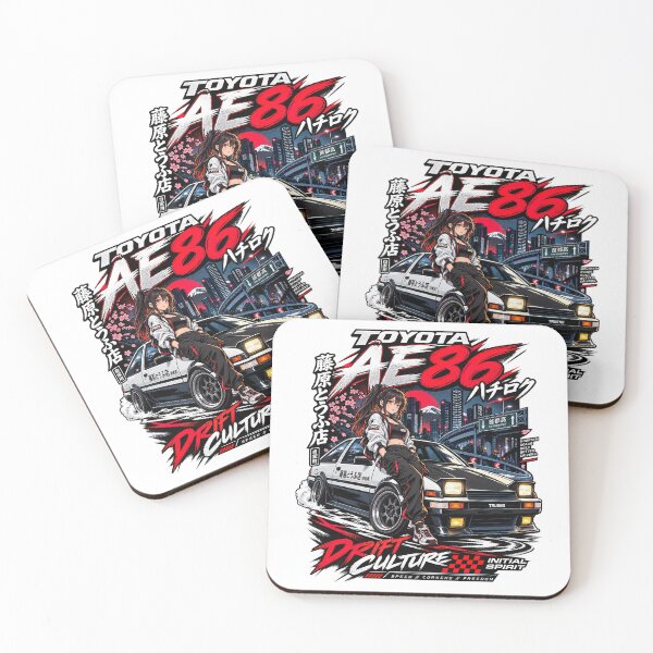 Item preview, Toyota AE86 Trueno JDM Drift Culture Initial D Car, Anime Style designed and sold by graphic-genie.
