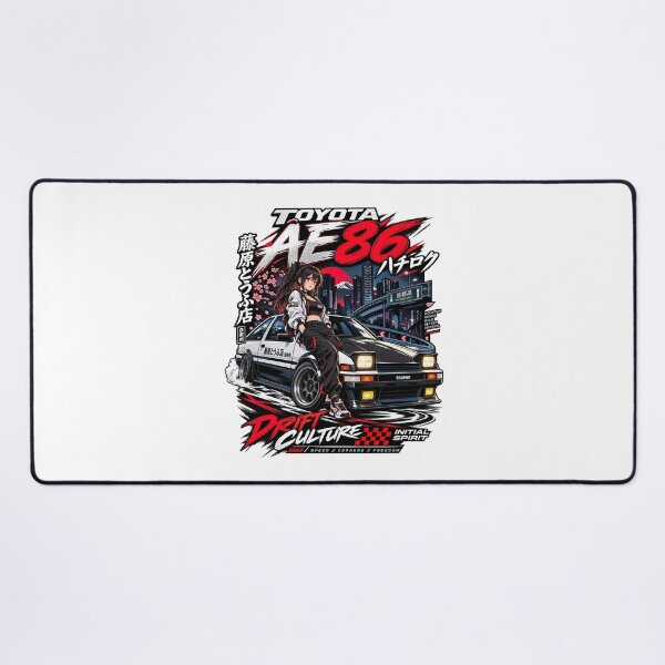 Item preview, Toyota AE86 Trueno JDM Drift Culture Initial D Car, Anime Style designed and sold by graphic-genie.