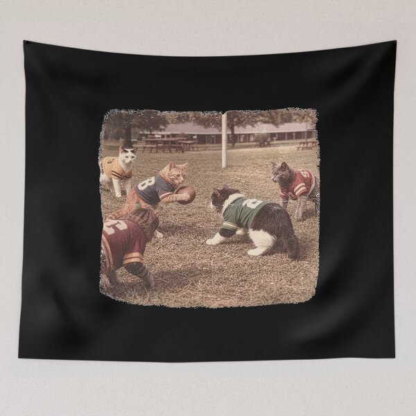 Item preview, Retro Football Cats Funny Cat Meme Game Day  designed and sold by KelsterRandom.