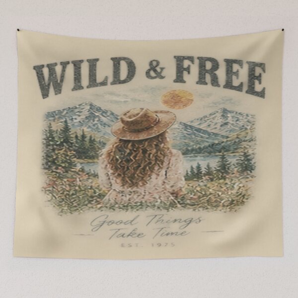 Item preview, Wild and Free Mountain Sunset Art designed and sold by FABIOLA1970.