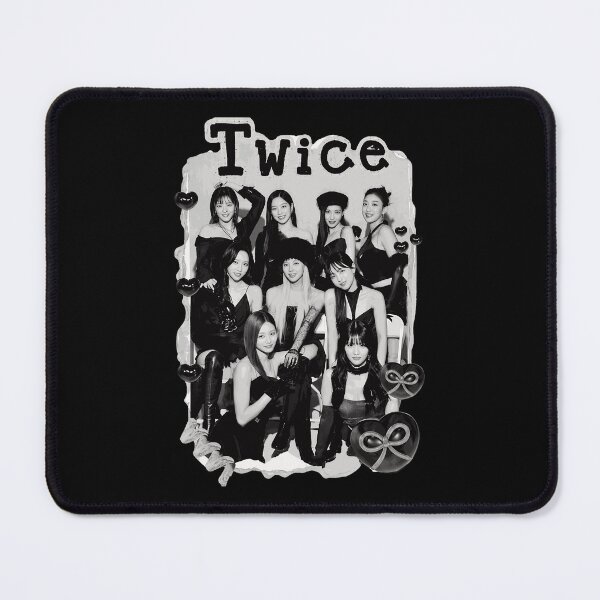 Item preview, TWICE K-Pop Group Photo Black White designed and sold by AbigailP792708.