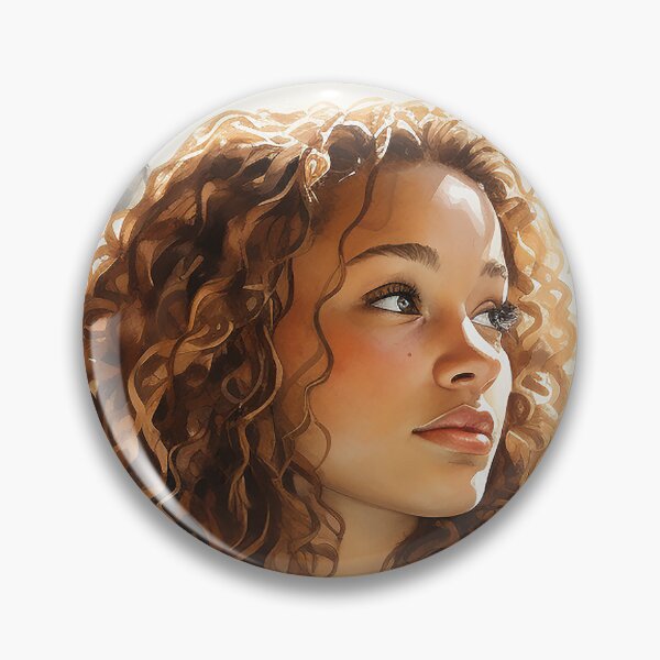 Item preview, Drifting Thoughts - A Curly-Haired Black Woman Staring Out A Window - Black Art - Watercolor Art designed and sold by CastleBySea.
