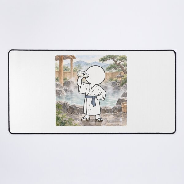 Item preview, Drinking Bottled Milk After Onsen - Japanese Bathhouse Culture Pictogram designed and sold by japan-picto.
