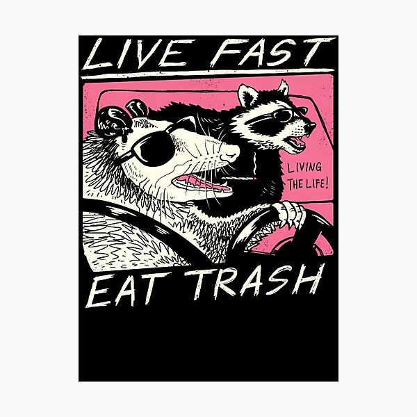 Item preview, Live Fast Eat Trash  designed and sold by mo28ee.