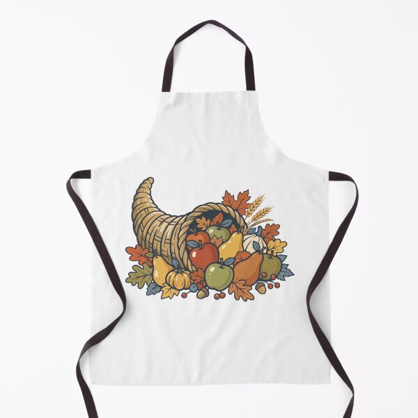 Item preview, Autumn Harvest Cornucopia with Fruits and Fall Leaves designed and sold by Mellow Doodle Co..