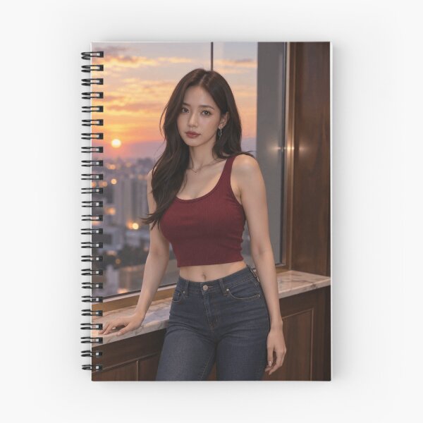 Item preview, Burgundy Sunset – Golden Hour Denim Beauty designed and sold by SEIMEI2025.
