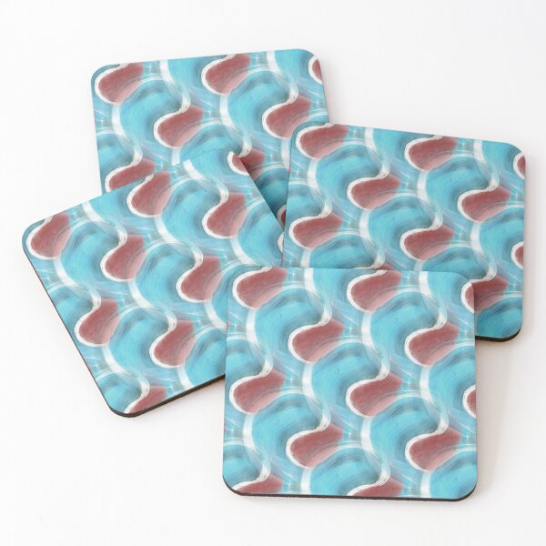 Item preview, Retro Bright Circular Pattern in Blue and Maroon designed and sold by Artistestella.