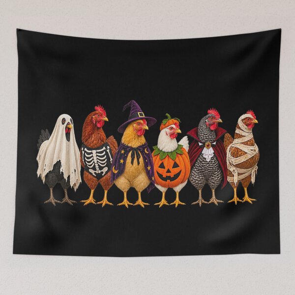 Item preview, Funny Chicken Halloween Costumes Ghost Pumpkin Skeleton designed and sold by SuziLope.