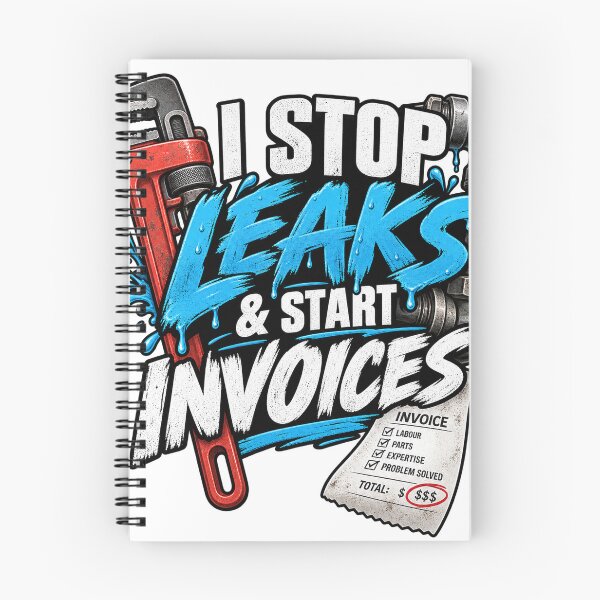 Item preview, I Stop Leaks Start Invoices Funny Plumber designed and sold by ABprintstudio.