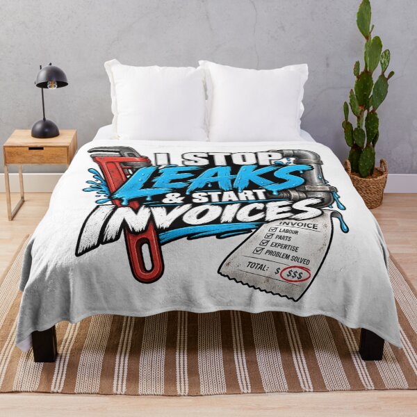 Item preview, I Stop Leaks Start Invoices Funny Plumber designed and sold by ABprintstudio.