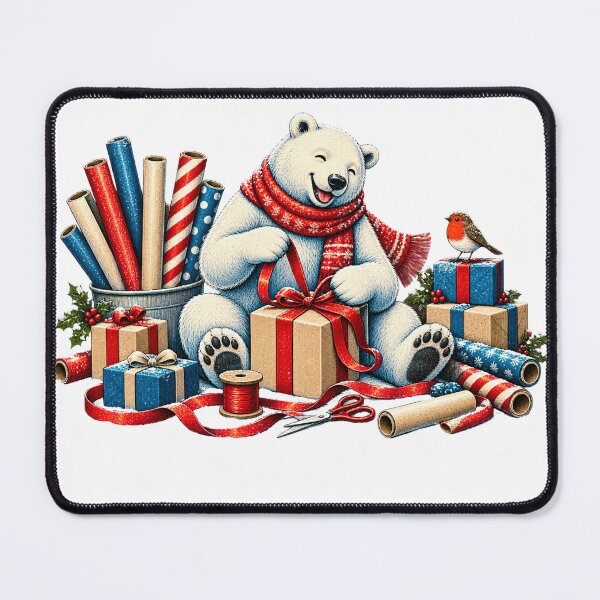 Item preview, Polar Bear Wrapping Christmas Presents designed and sold by SiripornSeaynng.