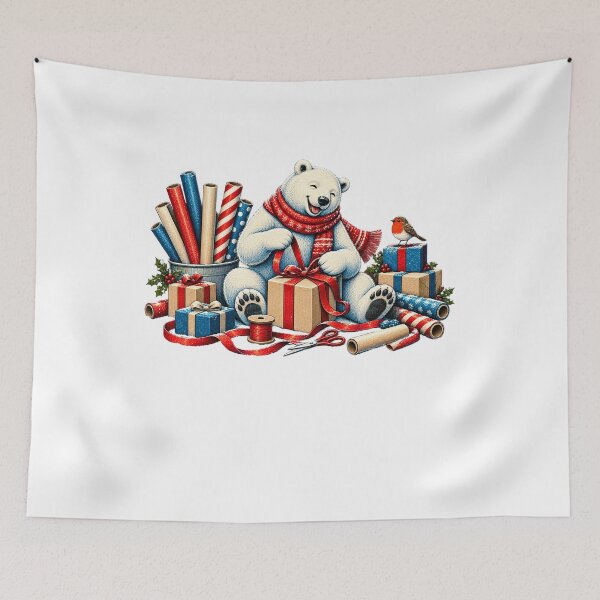 Item preview, Polar Bear Wrapping Christmas Presents designed and sold by SiripornSeaynng.