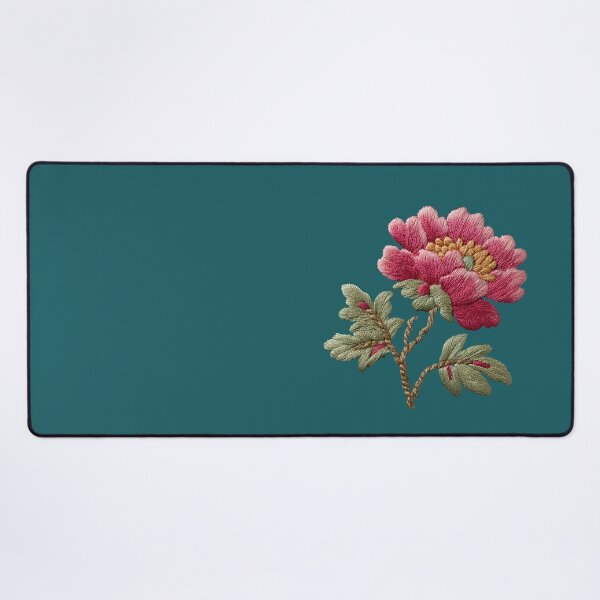 Item preview, Detailed Pink Peony Embroidery Style Floral Art designed and sold by colorful-white.