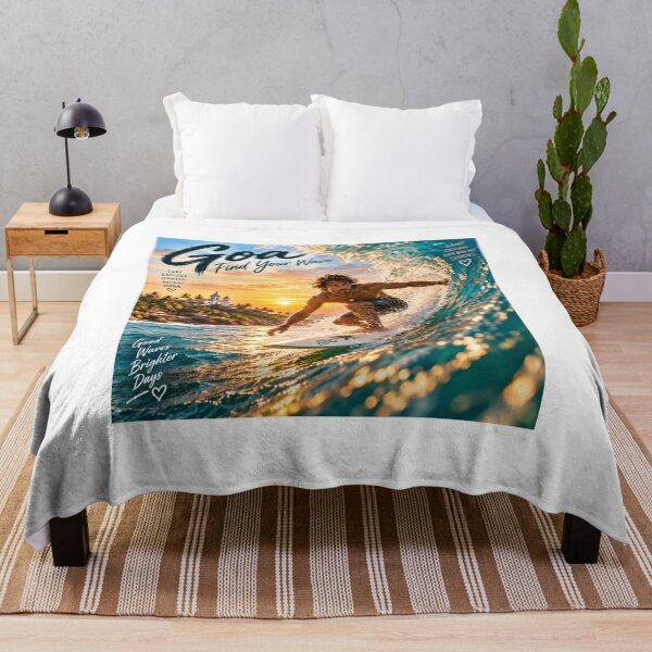 Item preview, Goa Find Your Wave — Same Ocean Different Stories designed and sold by Goanheartprints.
