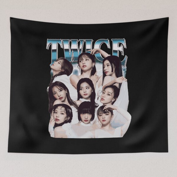 Item preview, TWICE K-Pop Vintage Group Photo Fan  designed and sold by MadisonL396064.