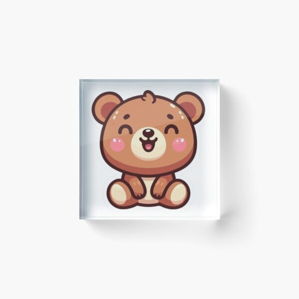 Item preview, Cute Kawaii Brown Bear Sticker – Adorable Cozy Bear designed and sold by Shree shyam khatu ji.