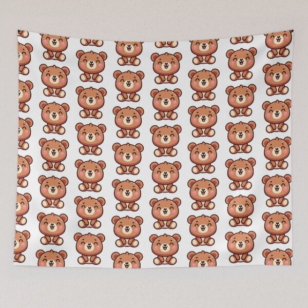 Item preview, Cute Kawaii Brown Bear Sticker – Adorable Cozy Bear designed and sold by Shree shyam khatu ji.