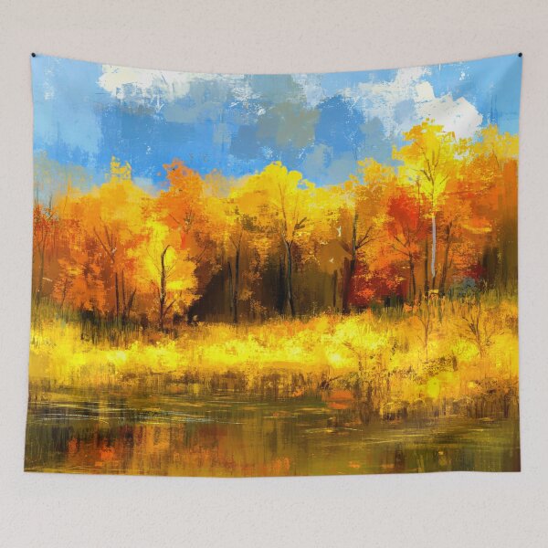 Item preview,  Golden and Orange Autumn Trees With Lake Reflection designed and sold by DEC02.