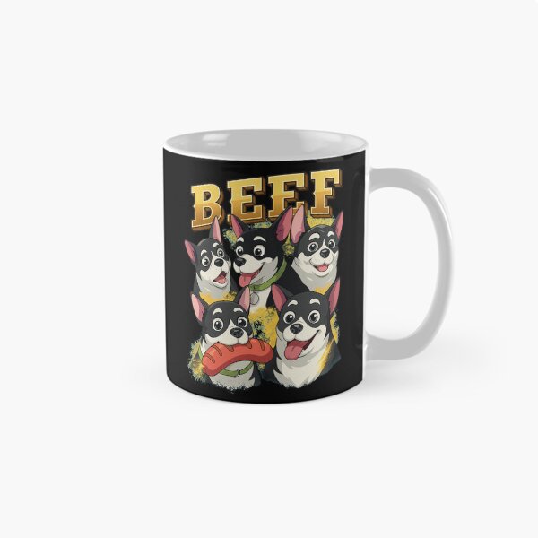 Item preview, Funny Five Chihuahuas Beef Hot Dog Cartoon Art designed and sold by Kristaeeneycvb.