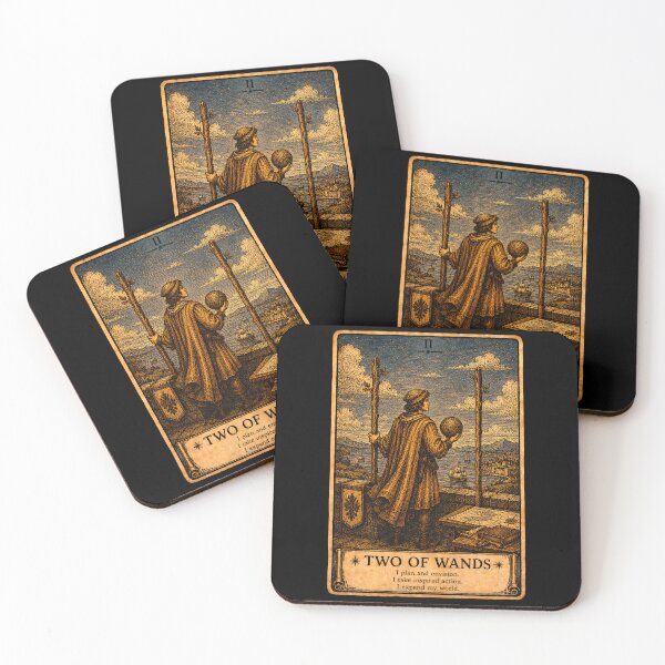 Item preview, Two of Wands Tarot Card - Mystical Vision & Possibilities Art  designed and sold by ArcanaAbsolute.