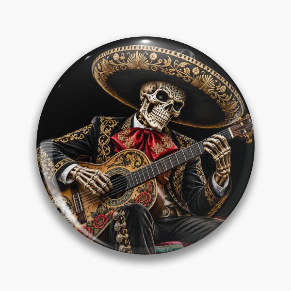 Artikelvorschau, Tag der Toten Skelett Mariachi Gitarrist entworfen und verkauft von Kevin Shearer.