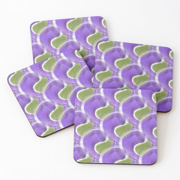 Item preview, Retro Bright Circular Pattern in Purple and Green designed and sold by Artistestella.