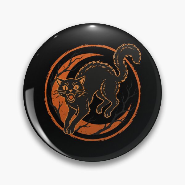 Item preview, Halloween Black Cat - Moon designed and sold by Spooky Sugar.