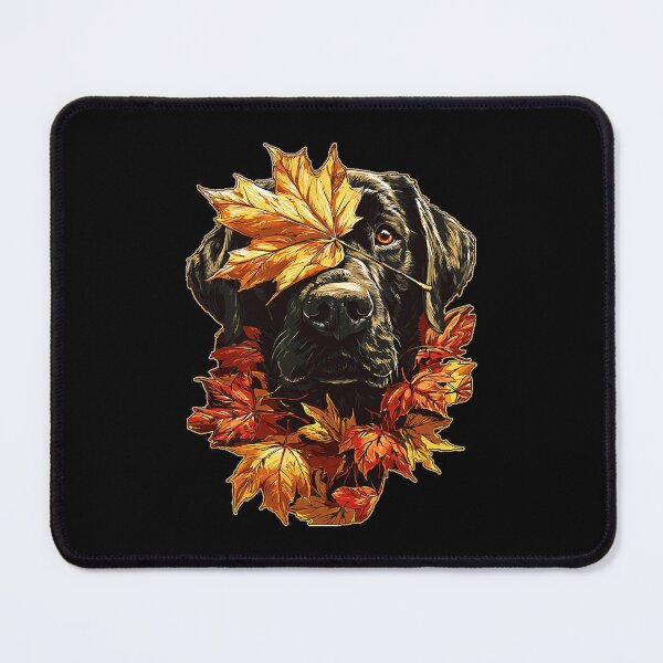 Item preview, Fall Black Labrador with Maple Leaves Cute Autumn Dog Premium Tri-Blend designed and sold by DienesAngele.